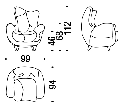 sillon moroso alessandra dimensiones