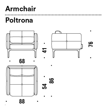 sillon moroso modernista dimensiones