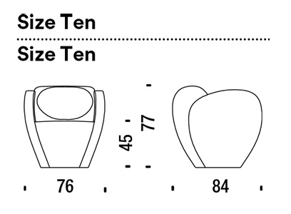 sillon size ten moroso dimensiones