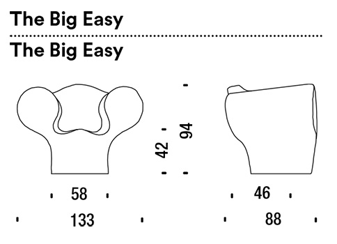 sillon the big easy moroso dimensiones