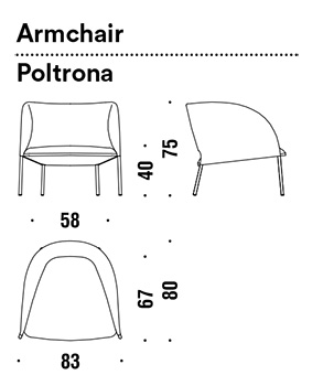 sillon moroso yumi dimensiones