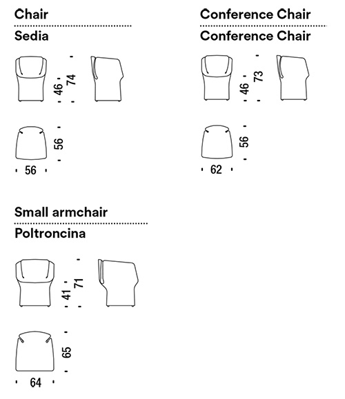 silla moroso bloomy dimensiones
