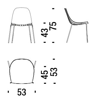 Silla Impossible Wood Moroso medidas