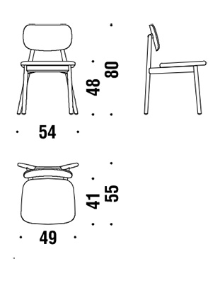 Silla Klara Moroso medidas