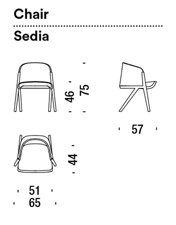 Silla Mafalda Moroso medidas