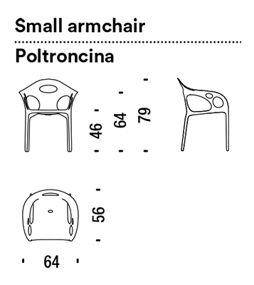 Silla Supernatural Moroso con reposabrazos medidas