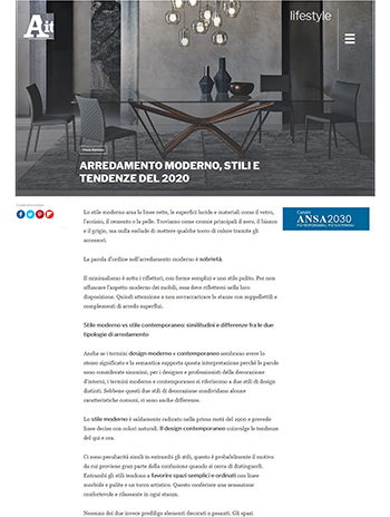 ansa sobre arredare moderno