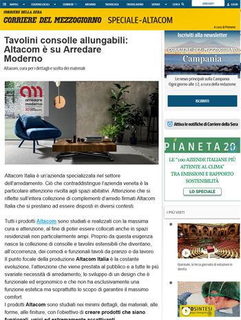 il corriere del mezzogiorno sobre arredare moderno