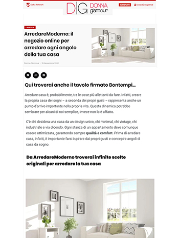 donna glamour sobre arredare moderno