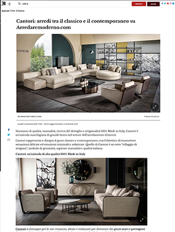 il messaggero sobre arredare moderno