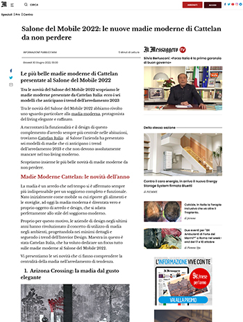 il messaggero sobre arredare moderno