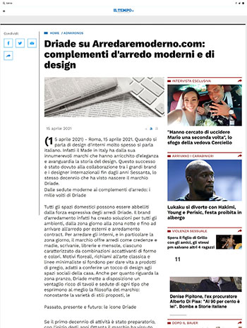 il tempo quotidiano sobre arredare moderno