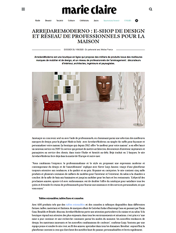 marie claire sobre arredare moderno