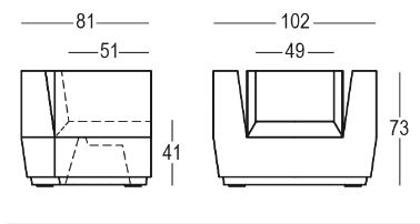 Sillón Big Cut Armchair Plust medidas