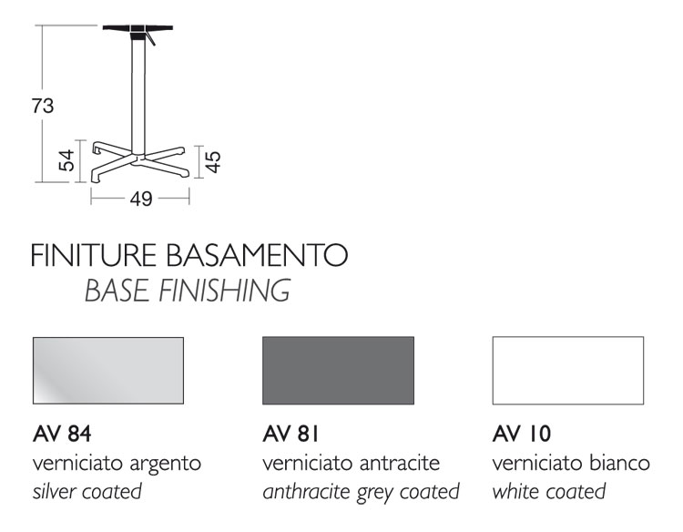 Dimensiones de la Mesa de Bar Modular Domino Scab H.75