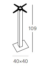 Dimensiones de la Mesa de Bar Tiffany Scab H.110