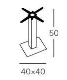 Dimensiones de la mesa de bar Tiffany Scab H.50