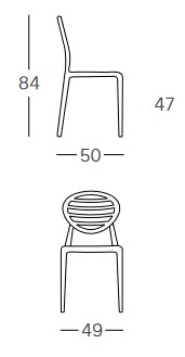Dimensiones de la Silla Top Gio Scab