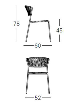 Dimensiones de la Silla Lisa Club