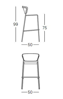 Dimensiones de la Silla Lisa Wood Scab
