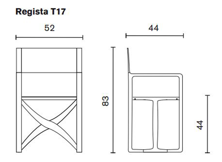 Silla Regista T17 Serralunga medidas