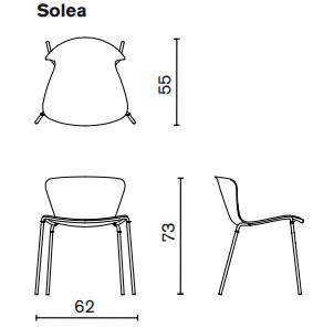 Silla Solea Serralunga medidas
