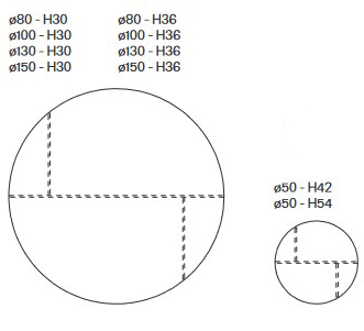 Mesa de centro Sestante Tonelli Design redonda medidas