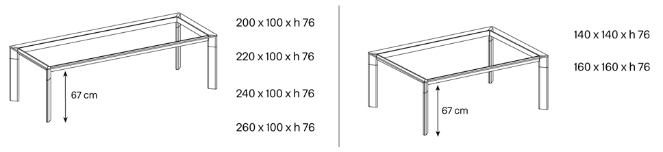 Mesa Perseo Tonelli medidas y dimensiones