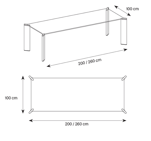 mesa can can tonelli design medidas