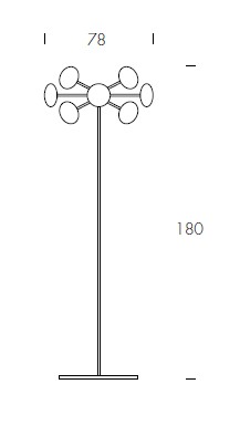 Lámpara Breath Tonin Casa de pie MEDIDAS