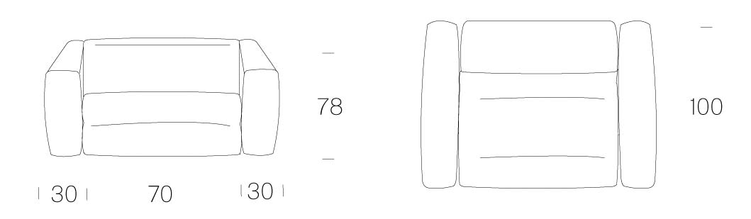 astoria sillon tonin casa 7390A dimensiones