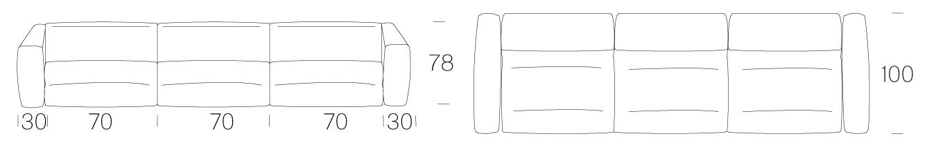 astoria divano tonin casa 7390c misure