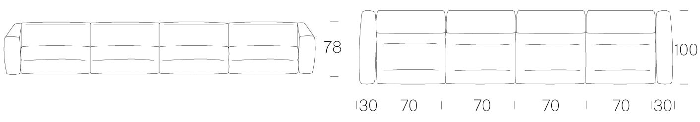 astoria sofa tonin casa 7390D dimensions