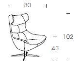 Sillón-Dolce-Vita-Tonin-Casa-medidas