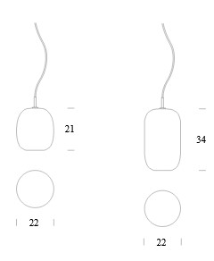 Dimensiones de la Lámpara Amphora Tonin Casa