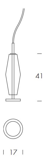 Dimensiones de la Lámpara Chic Tonin Casa