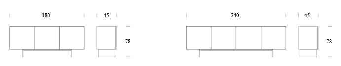 Dimensiones del Aparador Pizzo Tonin Casa