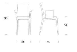 Dimensiones de la Butaca Mademoiselle de Tonin Casa