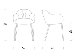 Dimensiones del Sillón Olympia de Tonin Casa