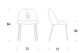 Dimensiones de la Silla Olympia Tonin Casa