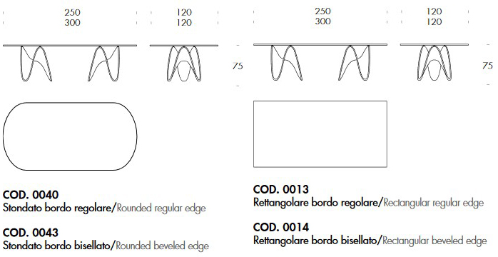 Dimensiones de la Mesa Big Gaya de Tonin Casa