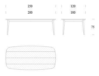Dimensiones de la Mesa Italo Tonin Casa