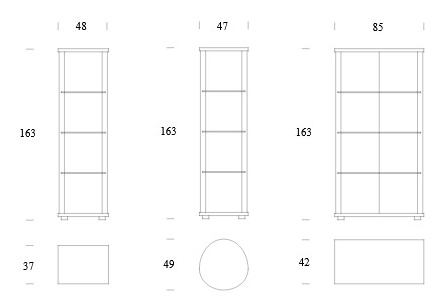 Dimensiones de la Vitrina Ego Tonin Casa