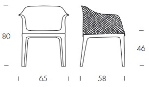 Silla Gilda Tonin Casa Con Reposabrazos medidas