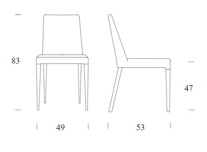 Sedia Sam dimensioni