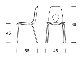 Silla Hole Tonin Casa dimensiones