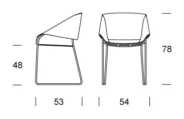 Silla Simply Tonin Casa dimensiones