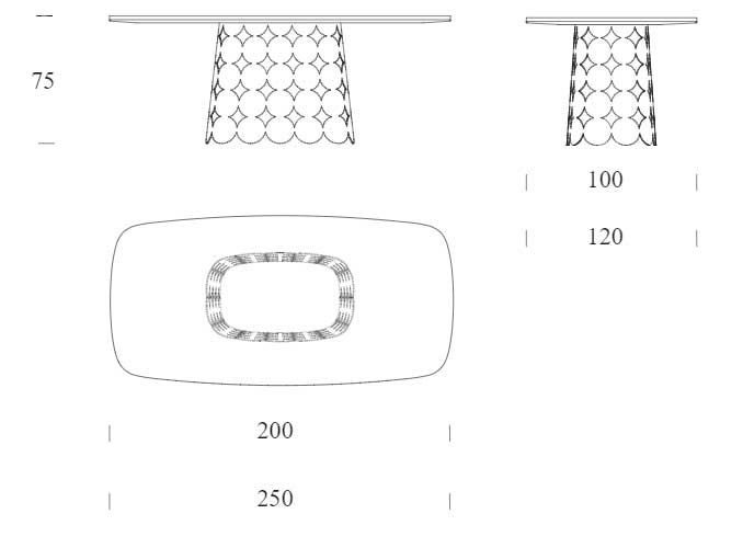 mesa Pois Tonin Casa dimensions