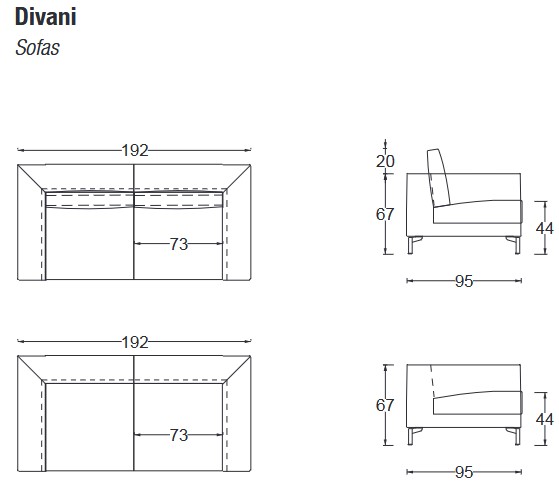 Dimensiones Sofá Nathan Twils