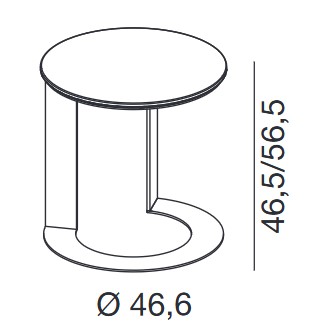 Dimensiones de la mesa auxiliar Otto Twils